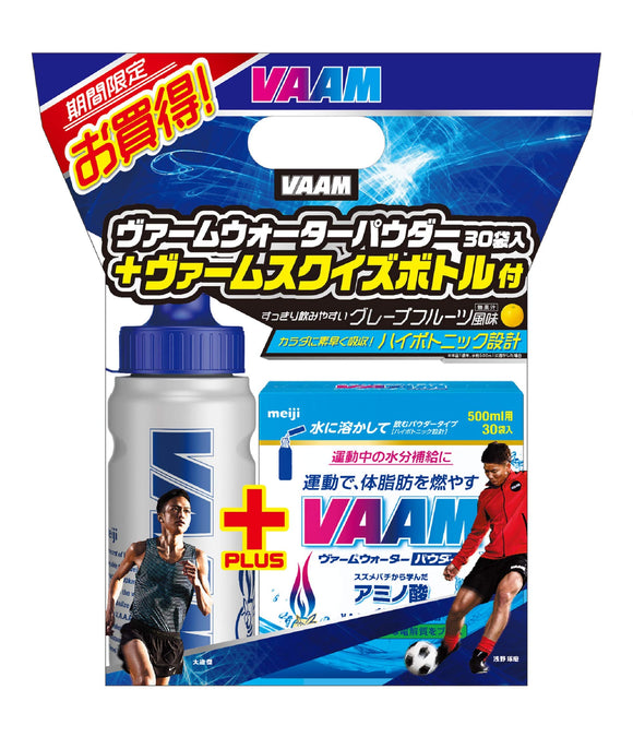 Meiji VAAM water powder group fruit flavor 5.5g × 30 bags squeeze with bottle