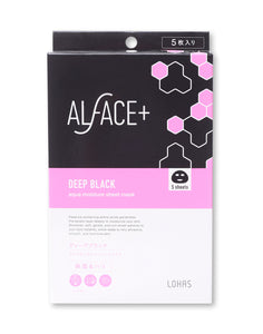 ALFACE Sheet Mask, Deep Black, Box of 5, Face Mask, Single Item