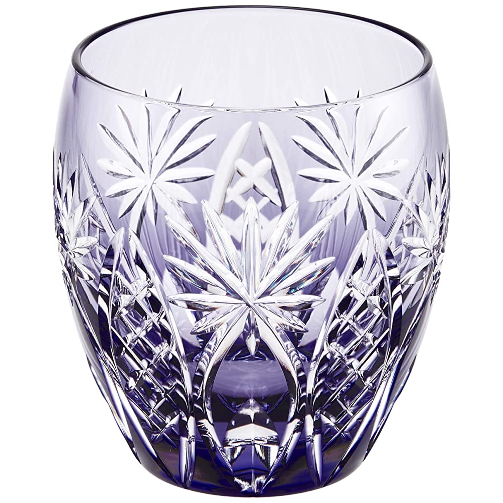 Kagami Crystal T727-2668CMP Rock Glass, Purple, 240 cc Edo Kiriko