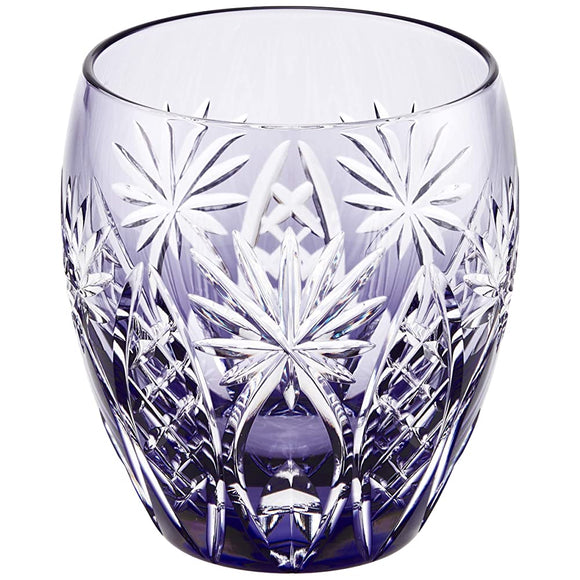 Kagami Crystal T727-2668CMP Rock Glass, Purple, 240 cc Edo Kiriko, Arrowhead Weight