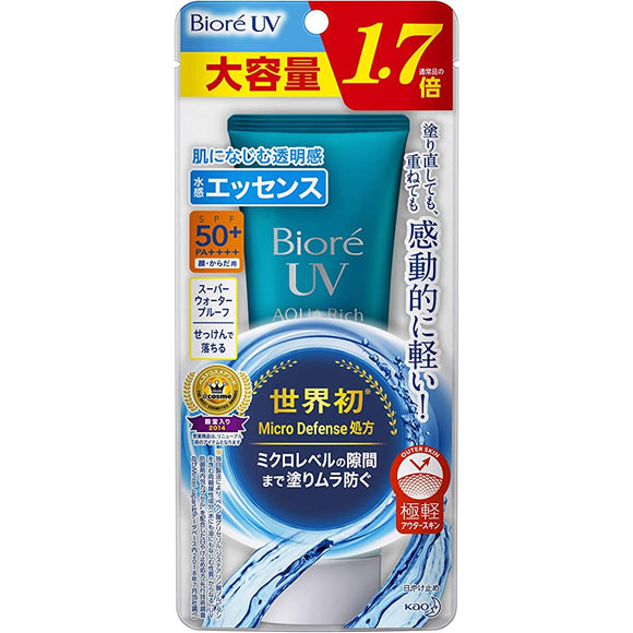 Biore UV Aqua Rich Water Essence, 2.9 oz (85 g) Sunscreen SPF 50PA