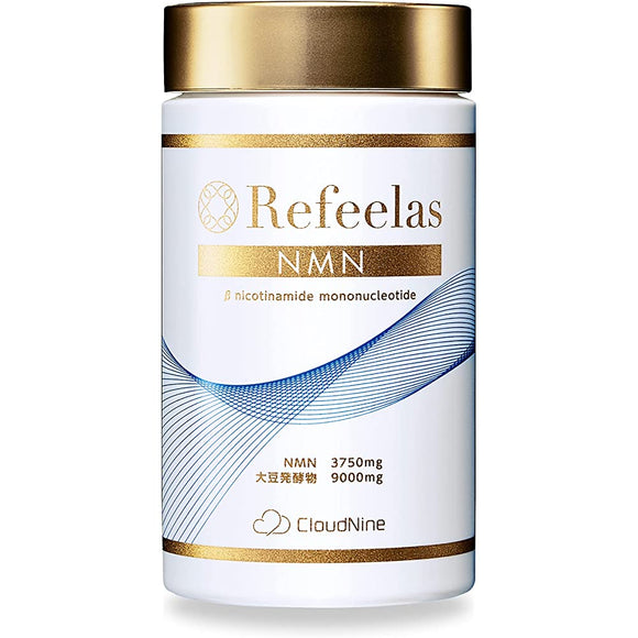 Refeelas NMN Supplement NMN 3750mg/ Fermented soybean (lactic acid bacteria production substance etc.) 9000mg/90 tablets (30 days supply)