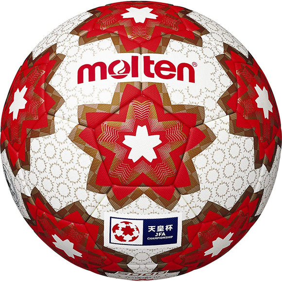 Molten F5E5000-H Soccer Ball, Emperor Cup, Game Ball, No. 5, For General Use, College, High School, Junior High School Students, Certified Ball, White x Pink