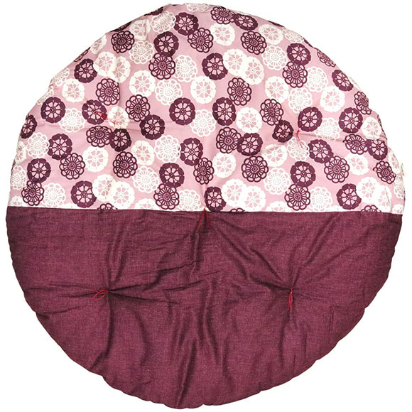 Takaoka Senbei Beanbag 100 cm Diameter Two Tone Floral Pink X Suho