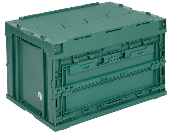 CAPTAIN STAG Oricon Folding Container FD Container with Flap Capacity 49.5L Width 530 x Depth 365 x Height 335mm Storage Thickness 95mm Made in Japan UL-1058 / UL1059