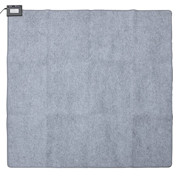 Yamazen NUK-202 Hot Carpet, 2 Tatami Mats, Deodorizing Source (Tick Extermination Function), Left and Right Heating Surfaces, Non-Slip Backing, 69.3 x 69.3 inches (176 x 176 cm), Gray