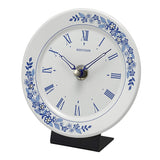 Rhythm Clock Industries 4SG802SR04 Table Clock, Wall Clock, Multi-purpose, Arita Ware Decorative Clock, Blue, Diameter 4.7 x 1.4 inches (12 x 3.5 cm)