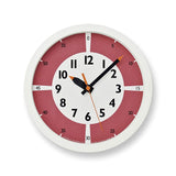 Remnos YD15-01 RE Wall Clock, With Color, Analog, Red, Kids, Educational