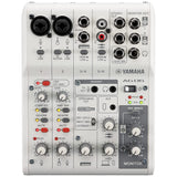 Yamaha AG06MK2 W Live Streaming Mixer, 6 Channels, White