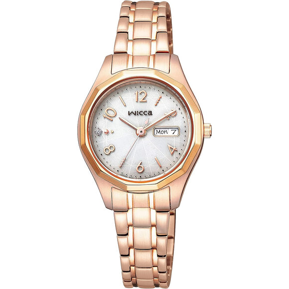 [Citizen] Wiccan Day & Date Solartech KH3-568-11 Women's Pink Gold