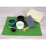 Yamako 80617 New Tea Bowl Green Tea Set, Black Tenmebowls