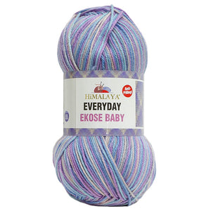 NASKA 24201 Everyday Ecoze Yarn, Medium Thickness, Purple, 7.1 oz (200 g), Approx. 330.4 yd (330 m), Set of 5 Skeins