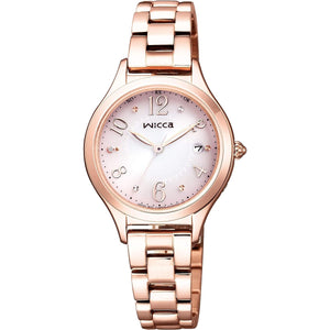 [CITIZEN] Wicca Solar Tech Radio Watch (Pink Gold / Daily Waterproof / Ladies) KS1-261-91 #Tokimeku Diamond Citizen Radio Solar