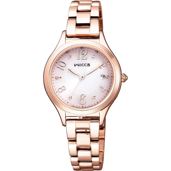 [CITIZEN] Wicca Solar Tech Radio Watch (Pink Gold / Daily Waterproof / Ladies) KS1-261-91 #Tokimeku Diamond Citizen Radio Solar