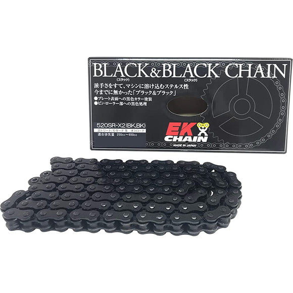 EK (EK) QX Ring Seal Chain 520SR -X2 Black & Black 110L [Kashime joint] -