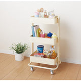 Pearl Metal 3-Tier Storage Shelf, Rolling Cart