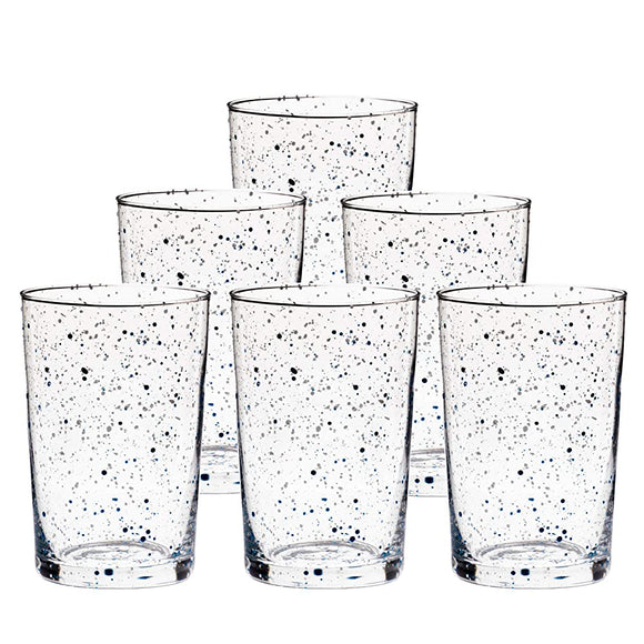 TAMAKI T-881903 Splash Tumbler, Blue, 2.8 x 4.1 inches (7 x 10.6 cm), 9.5 fl oz (280 ml), Pack of 6