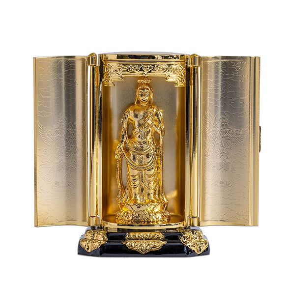 Buddha stature 11 SideD Kanninininin Buddha with Kuriko (Gold Plated/24 Gold )_ 