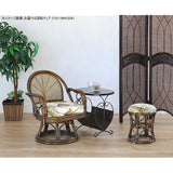 Sunflower Rattan Dining Chair, Brown, Width 20.5 x Depth 20.9 x Height 26.4 inches (52 x 53 x 67 cm), Rattan Swivel Chair C7011BRC