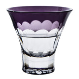 Toyo Sasaki Glass LS19759SP-C694-S4 Cold Sake Glass, Purple, 3.0 fl oz (85 ml), Yachiyo Kiriko Cup, Nanteen Pattern, Made in Japan