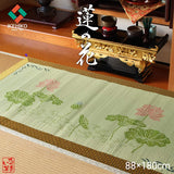 Ikehiko Gozen Buddha Mats, Made in Japan, Bagween, Lotus Flowers, Approx. 34.6 x 70.9 inches (88 x 180 cm) #3109769