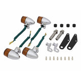 POSH 059098-33 Motorcycle Supplies, Bullet Type Turn Signal, Car Model Set, FTR223/D (~ '07), Plated Body, Orange Lens