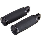 KIJIMA HD-05380 Motorcycle Parts, Foot Pegs, Metra, Billet Aluminum, Glossy, Black Anodized Aluminum Base, Set of 2