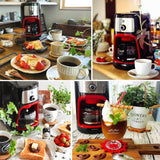 Iris Ohyama IAC-A600 Fully Automatic Coffee Maker with Mesh Filter, For 1 to 4 Cups, Black