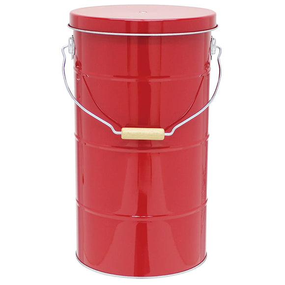 Watanabe Metal Industries RS10R Rice Stocker, Red, Large