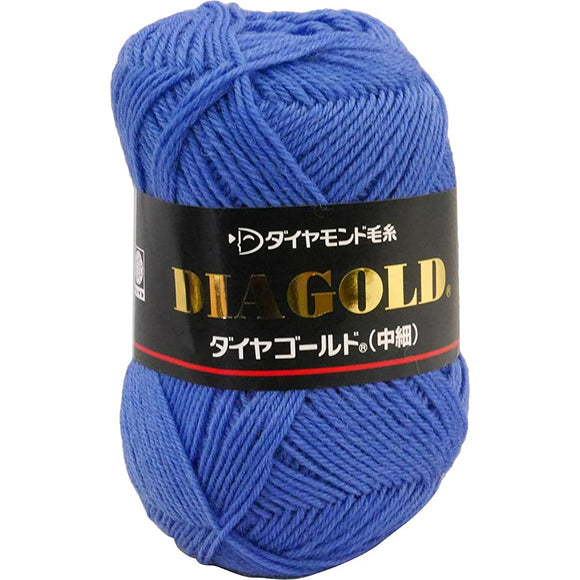 Diamond Yarn, Diamond Gold Yarn, Medium Fine, Col.334, Blue Type, 1.8 oz (50 g), Approx. 66.6 ft (200 m), Set of 10