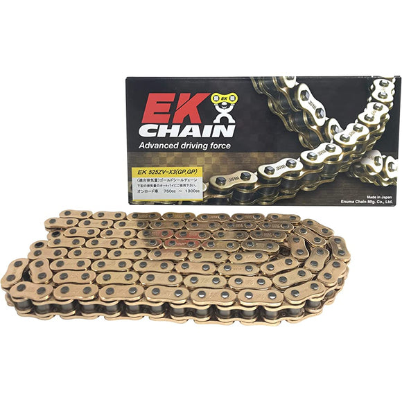 EK (EK) NX Ring Seal Chain 525ZV-X3 Gold 120L [Screw Joint]