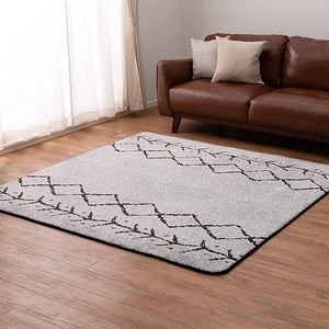 Hagiwara Rug, Hot Carpet Cover, Gray, Approx. 72.8 x 72.8 inches (185 x 185 cm), "Beniwaren", Fluffy, Simple, Beniwalene Style, Monotone, Moroccan