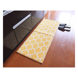 Scandinavian Design Ellipse Kitchen Mat, 17.7 x 94.4 inches (45 x 240 cm) (Yellow)