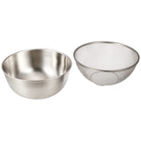 Wahei Freiz ENZO AMG-0419 Stainless Steel Colander & Ball, Made in Japan, 9.4 inches (24 cm) Set, Made in Japan