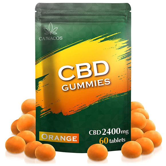 CANNACOS CBD gummies CBD2400mg 1 grain CBD40mg high concentration broad spectrum juicy orange 60 grains