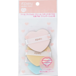 Missha Japan Apew Heart Puff 3 pieces