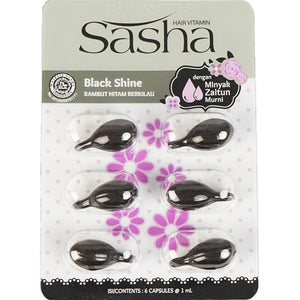 Sasha Black Shine Hair Oil 1Ml×6