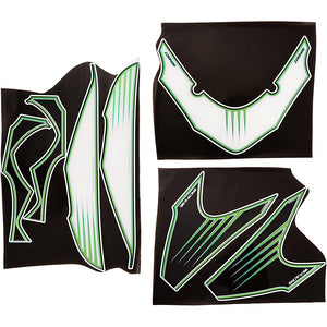 MOTOGRAFIX (MOTOGURAFIKKUSU) BODY PADS ZX - 14R (ZZR1400) 12 - Front WHITE/BLACK/GREEN MT - NK021WKG