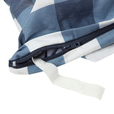 Nishikawa PI2849006310 Comforter Cover, Simple Concept, Quick Drying, Lightweight, Smooth, Double Size, Checkered Navy