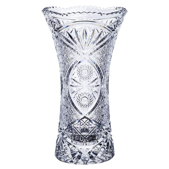 Aderia R-739 Glass Vase, Solitaire, LL, Diameter Approx. 6.6 x Height 11.2 inches (16.8 x 28.5 cm), Crystal, Made in Japan