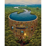 Pintoo Jigsaw Puzzle Fantasy (2000 Pieces, Jacek Yerka - Forest of Knowledge)