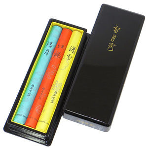 Kyuidou #035 Yukizuki Flower Incense Box, Short Incense, 3 Pack, 6.7 inches (17 cm), Each