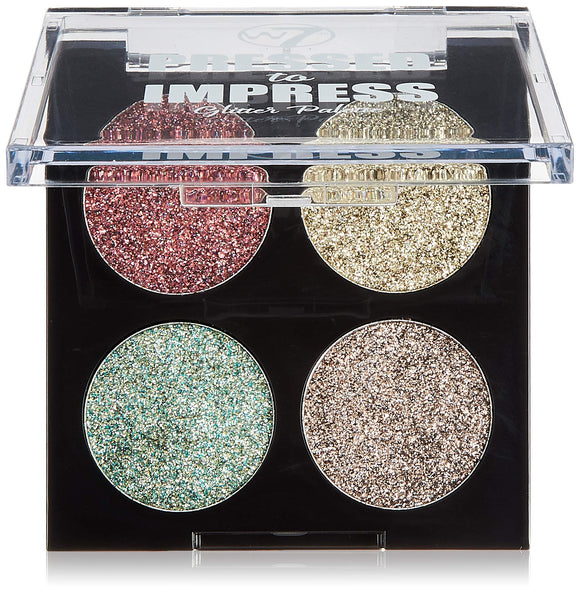 W7 (Double Seven) W7 Pressed in Press Glitter Palette Multicolor 4g