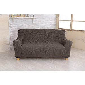 Super Fit 2-Way Stretch Sofa Cover Marion Sofa Cover (3 Seater / 3 People) Brown