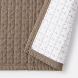 Muji 12084495 Washed Cotton Quilted Rug, Brown, 80.7 x 96.5 inches (205 x 245 cm), For Kotatsu Underlay