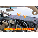 BMS (Bi-Emuesu) Dashboard Mat Dik Leather Black W-Square # 50 Red Stitching LDM-15-SSC-N13-BK-MWRE [Nissan Cube H20/11-Z12]