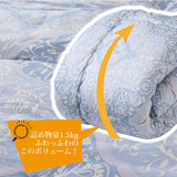 Nishikawa AB02790451 Comforter, Single, Fluffy, Warm, Voluminous, Dust Resistant, All Season, Blue