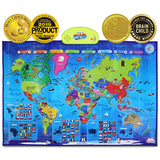 Best Learning i-Poster My World Interactive Map - Educational Toys for Kids