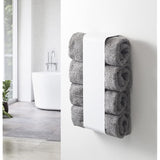 Yamazaki Magnet Bath Towel Storage Bath Towel Stocker Bath Towel Holder Plate White Approx. W12XD9XH40cm Plate 3583