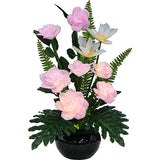 EMUKE-Buddhist altar, Shinzen LIGHT HAMPER, LUMINOUS PINK Roses Height 55XW28 cm 1311024